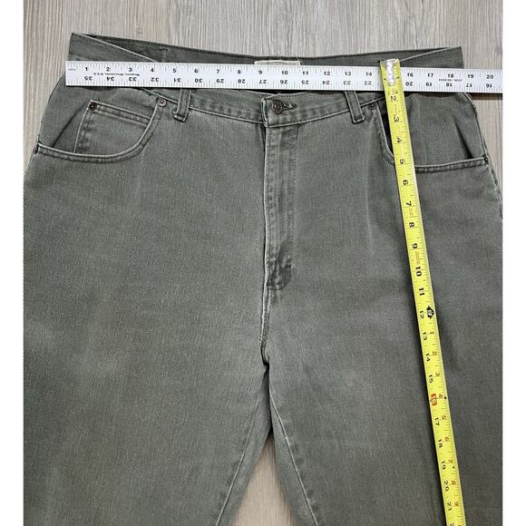 Vintage Abercrombie & Fitch Green Gray Jeans Men’s Size 38x32 - Picture 2 of 11